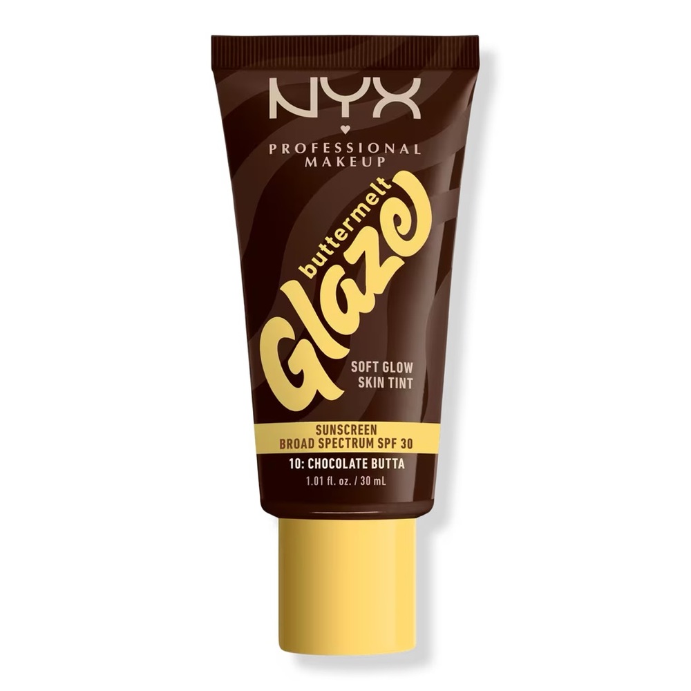 NYX Buttermelt Glaze Skin Tint SPF 30 - 10 Chocolate Butta, NEW